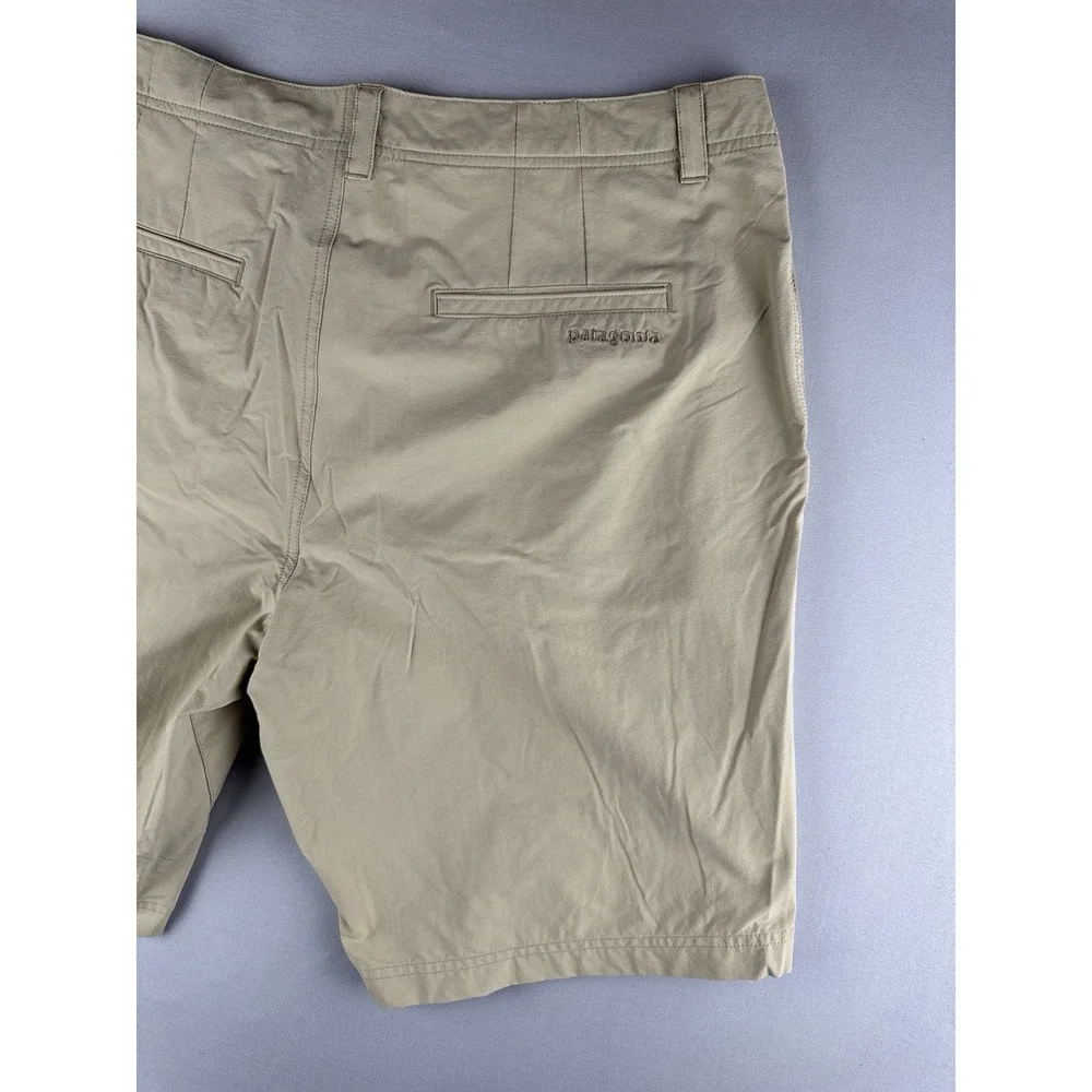 Patagonia Mens Hiking Shorts 36 Tan Beige Nylon Spandex Outdoor Performance